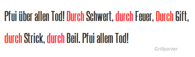 Anapher in Grillparzers "Ein treuer Diener seines Herrn"