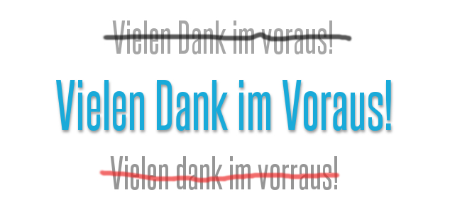 Vielen Dank im Voraus