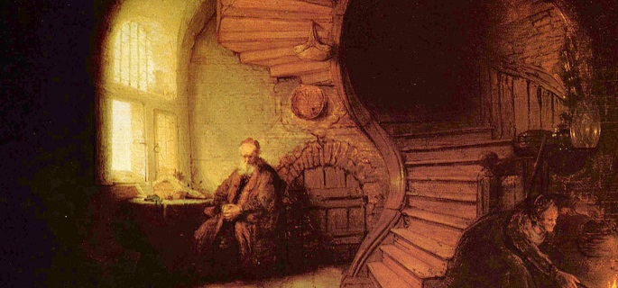 Der Philosoph im Elfenbeinturm, der von der Menschheit abgeschottet lebt.
