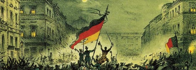 Die unterschiedlichen Bestrebungen im Vormärz entladen sich 1848 in der Märzrevolution