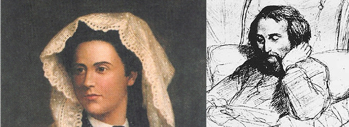 Heines Ehefrau Mathilde und der kranke Dichter selbst