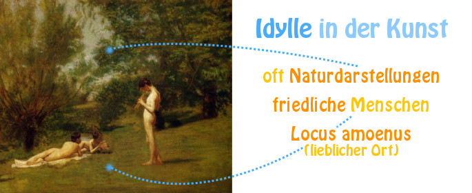 Idyllische Darstellung in der Kunst