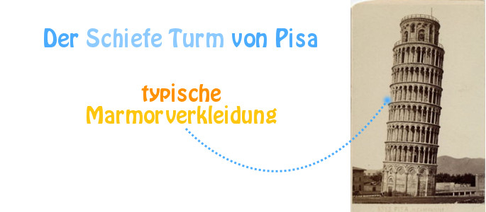 Die Schiefe Turm von Pisa ist ein Bauwerk des Trecentos