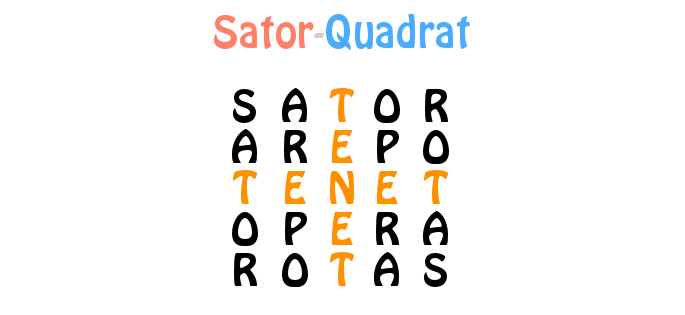 Das Sator-Quadrat ist bustrophedon geschrieben.