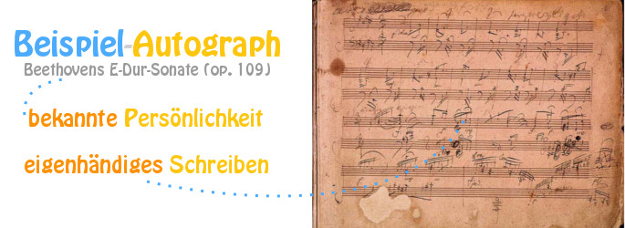 Autograph des Komponisten Beethoven