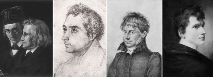 Vertreter der Heidelberger Romantik Wilhelm Grimm, Jacob Grimm, Brentano, Görres, Achim von Arnim