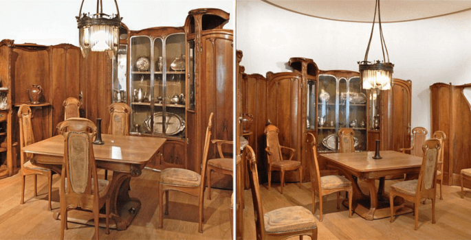 Typische Möbel und Inneneinrichtung im Jugendstil