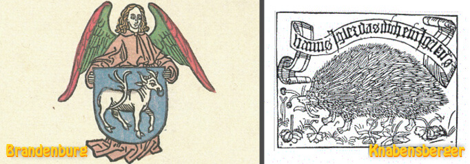 Die Exlibris von Brandenburg und Knabensberger gelten als die ältesten ihrer Art.
