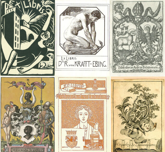 Beispiele für verschiedene Exlibris